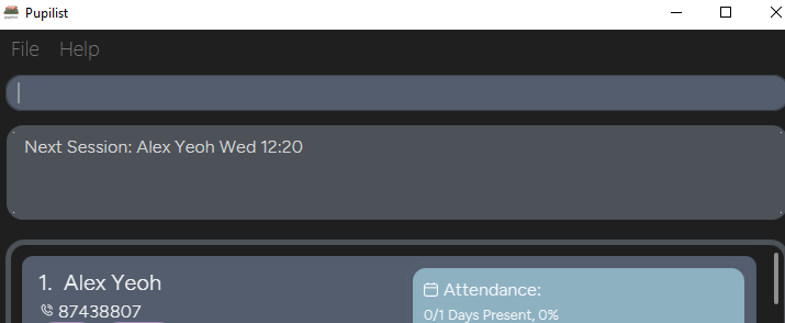 next session feature